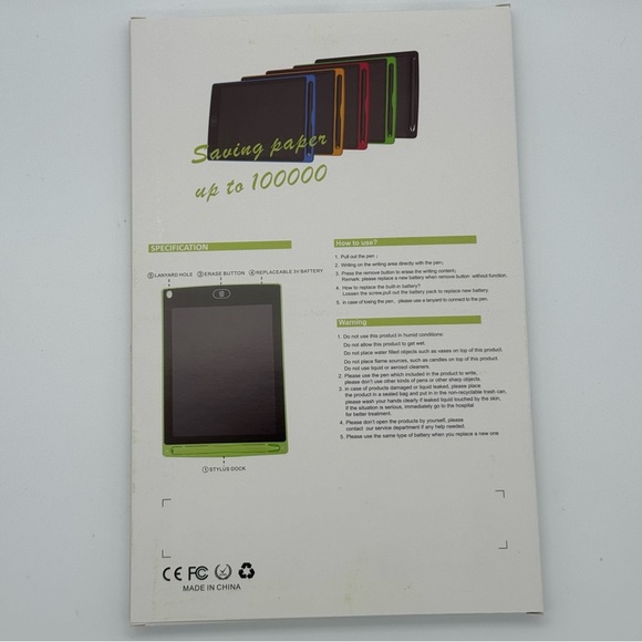 8.5” LCD Writing Tablet - Blue - Picture 2 of 2